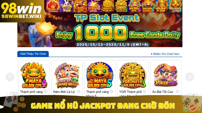 Game nổ hũ jackpot đang chờ đón
